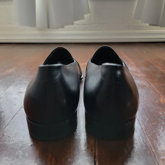 New Bally Men's Black Leather Loafers Sz.9 D - Picture 6 of 8